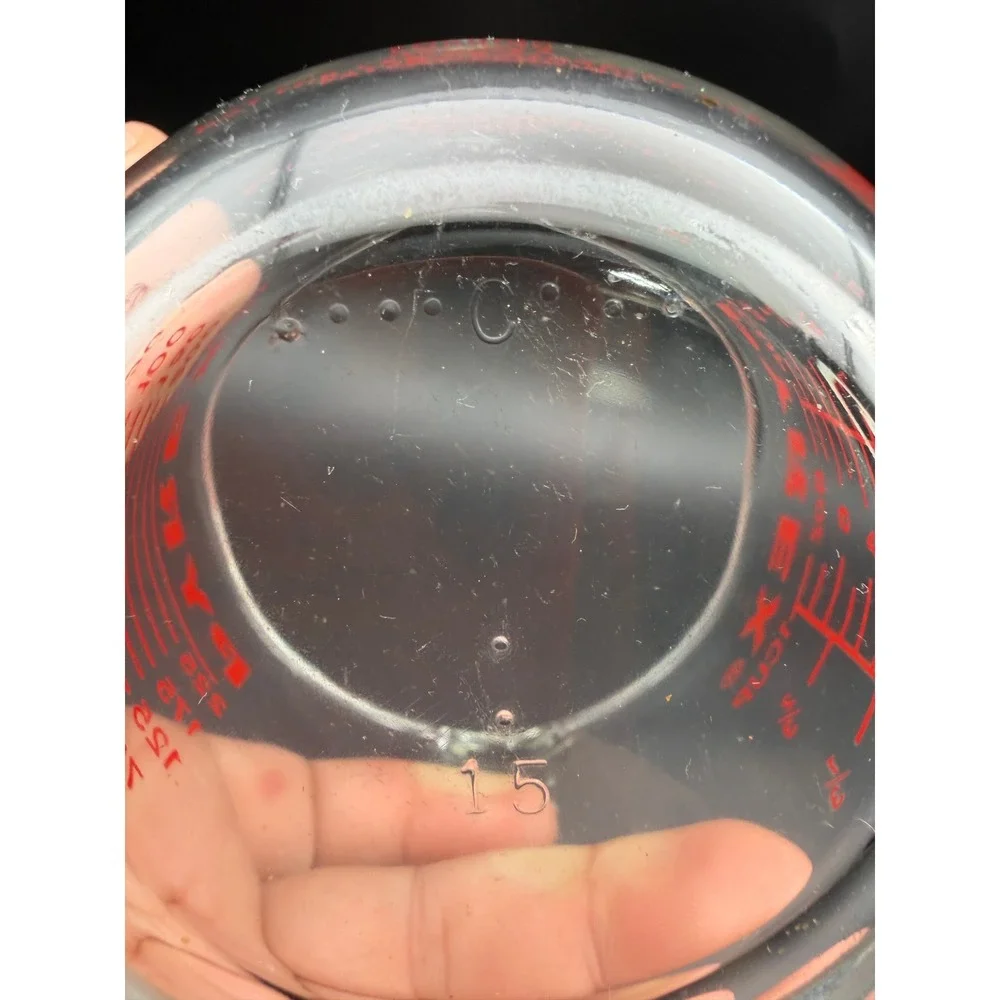 Pyrex 1 Cup 8oz 250ml Glass Measuring Cup Red Lettering 508 Corning USA